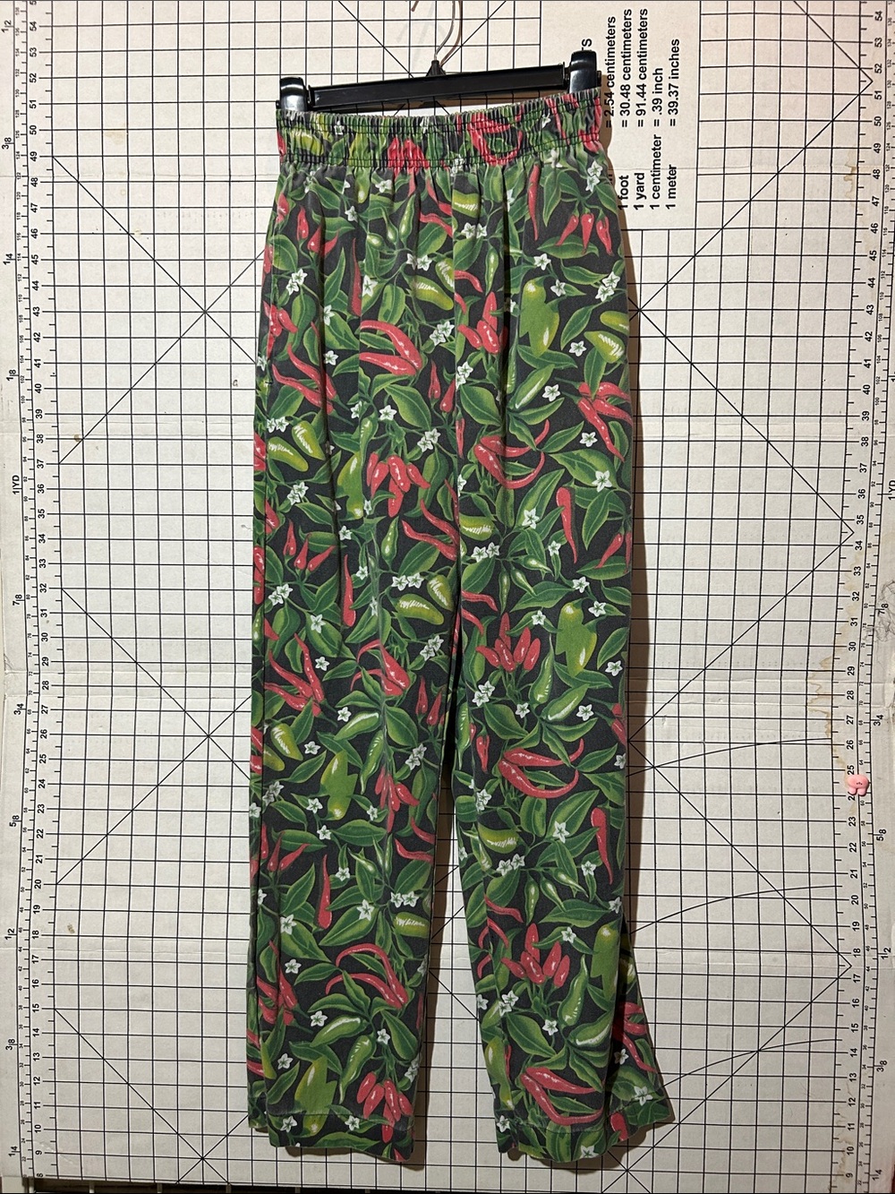 Absolute Chef Green and Red Chili Pepper Print Lounge Pants